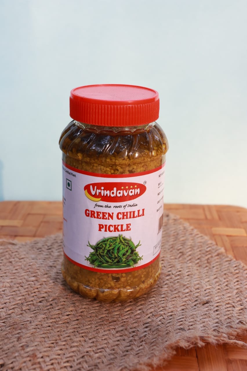 Vrindavan's Green Chilli Pickle