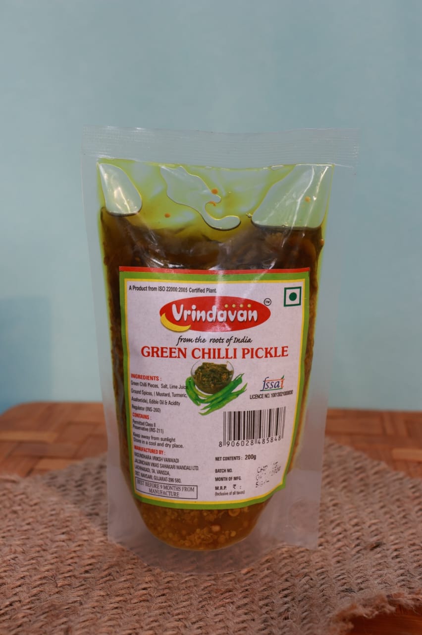 Vrindavan's Green Chilli Pickle